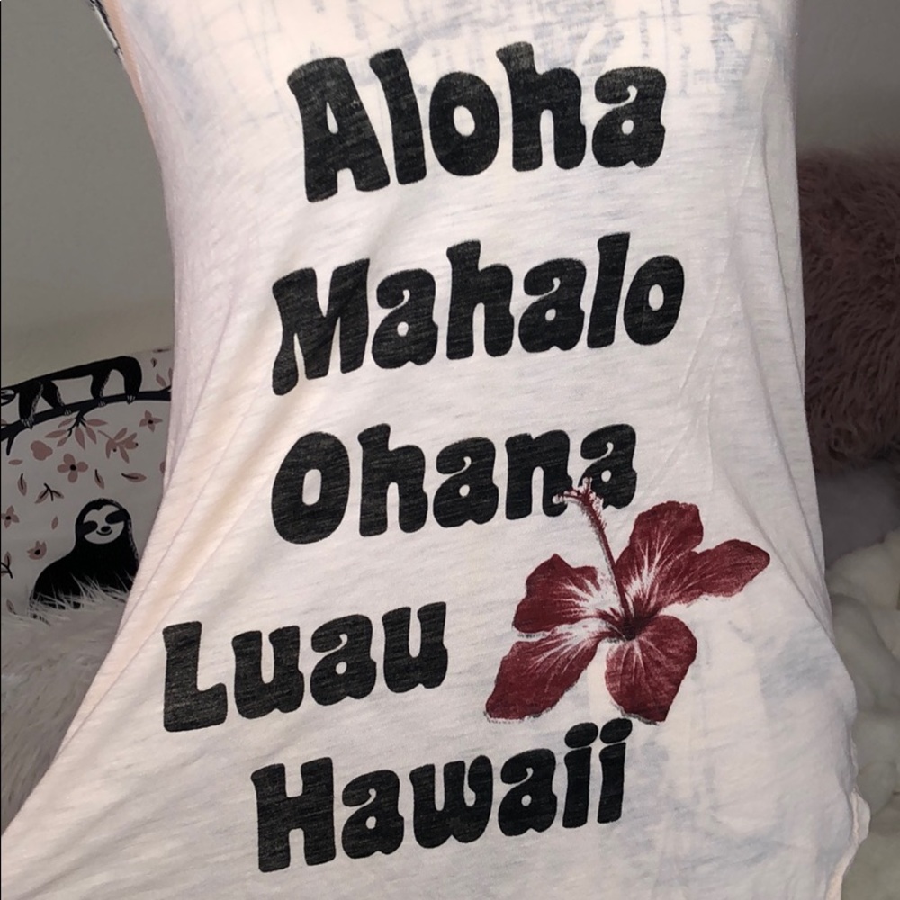 Hawaii Graphic Drape Tank by Brokedown - Picture 2 of 5